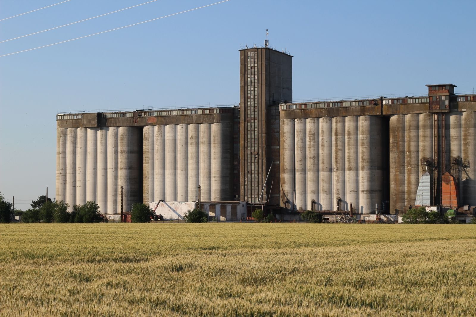 Industrial grain silos