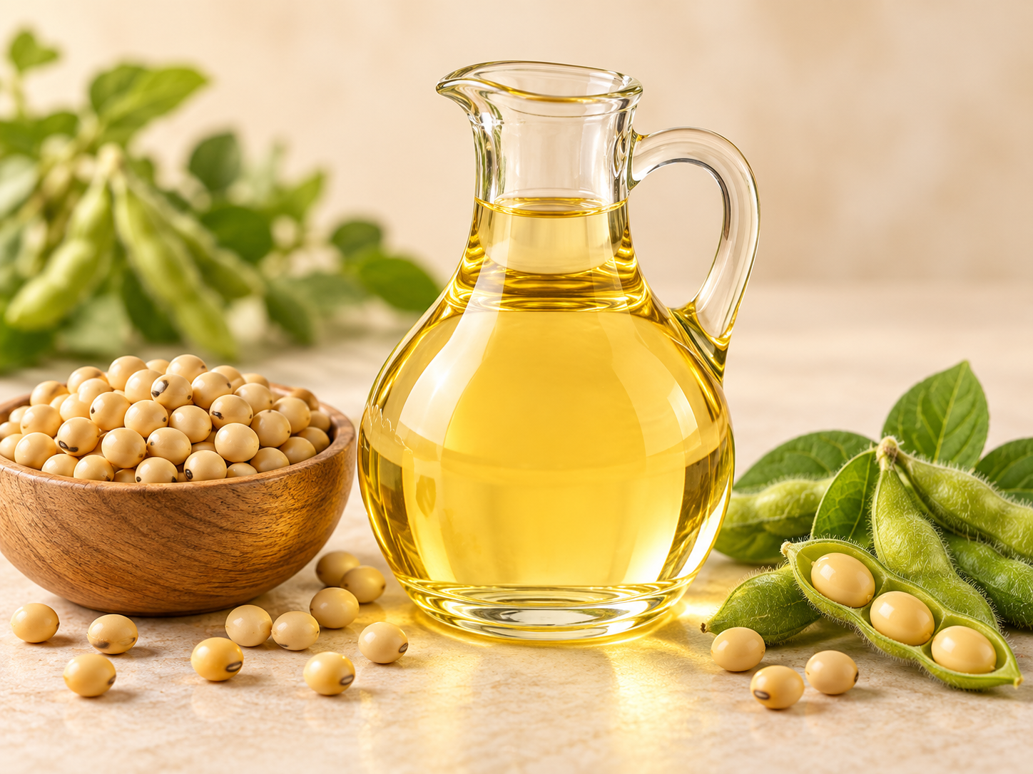 Clear refined soybean oil